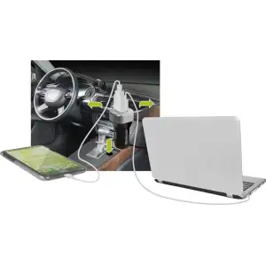 Автозарядка 2xUSB 27W (USB-C + USB-A) UCG-01 5V/5.4A Defender (83569) UA