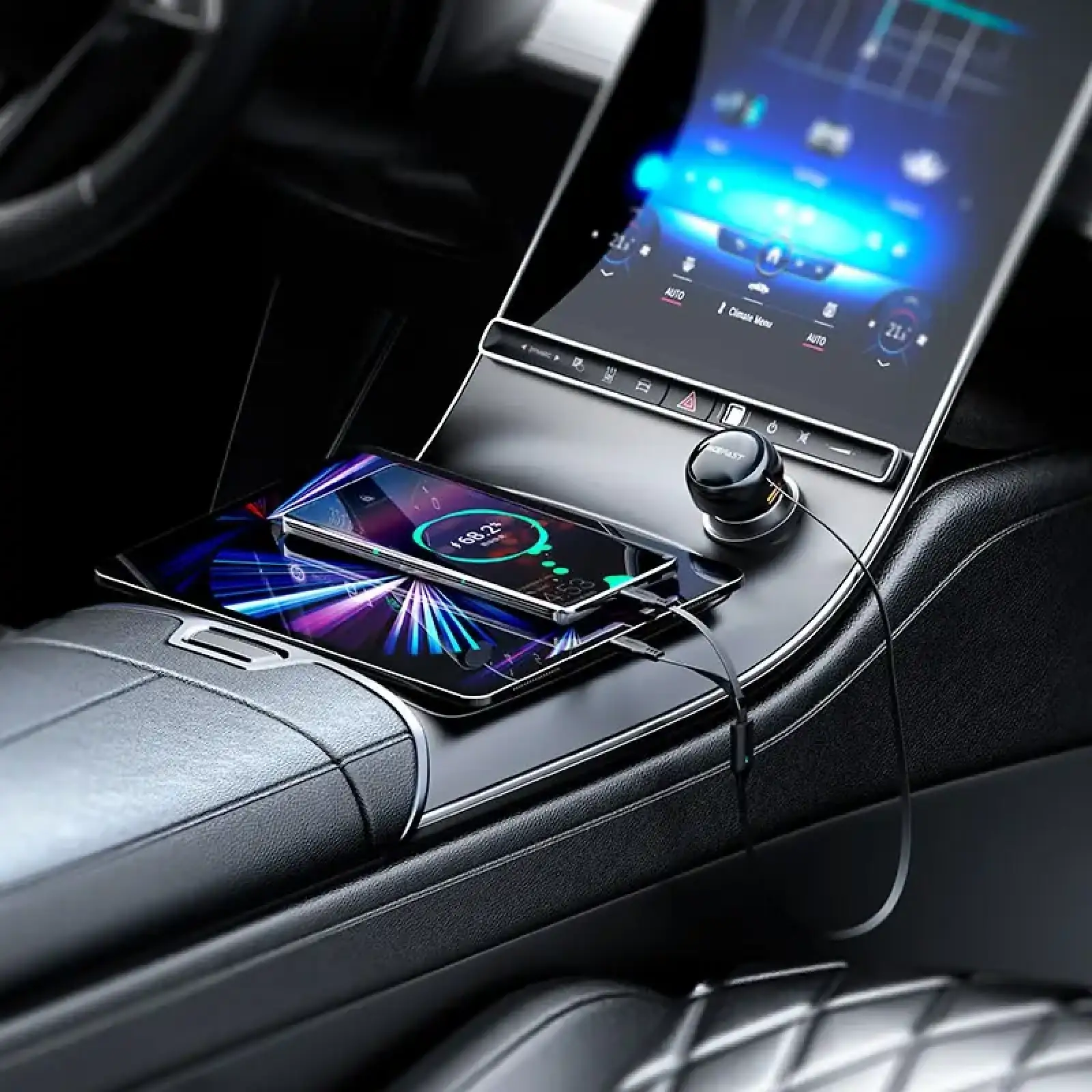 Автозарядка 3xUSB 53W (2xUSB-C+USB-A) + cable USB-C 2in1 B13 Acefast (6974316282921) UA