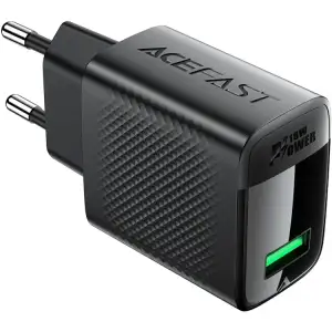 Зарядний пристрій 1xUSB-A 18W + Type-C cable A90 Fast Charger Black Acefast (6974316280064) UA