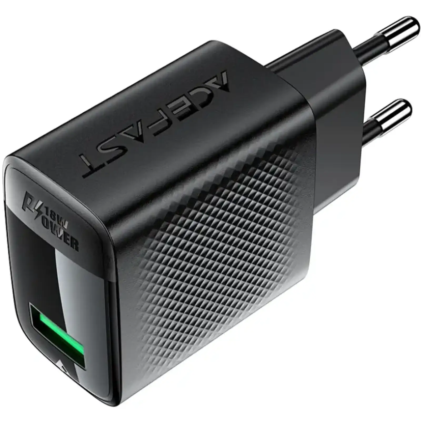 Зарядний пристрій 1xUSB-A 18W + Type-C cable A90 Fast Charger Black Acefast (6974316280064) UA