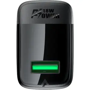 Зарядний пристрій 1xUSB-A 18W + Type-C cable A90 Fast Charger Black Acefast (6974316280064) UA