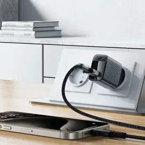 Зарядний пристрій 1xUSB-A 18W + Type-C cable A90 Fast Charger Black Acefast (6974316280064) UA