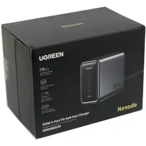 Зарядний пристрій 5xUSB 300W 5xUSB (4хUSB-C + USB-A) Nexode Desktop Fast Charger, Cable CD333 Ugreen (90903B) UA