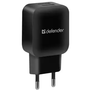 Зарядний пристрій 2xUSB 12W 2.1А EPA-13 чорний Defender (83840) UA