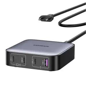 Зарядний пристрій 4xUSB 100W (3хUSB-C+USB-A) Gan Nexode чорний CD328 Ugreen Desktop Fast Charger (90928) UA
