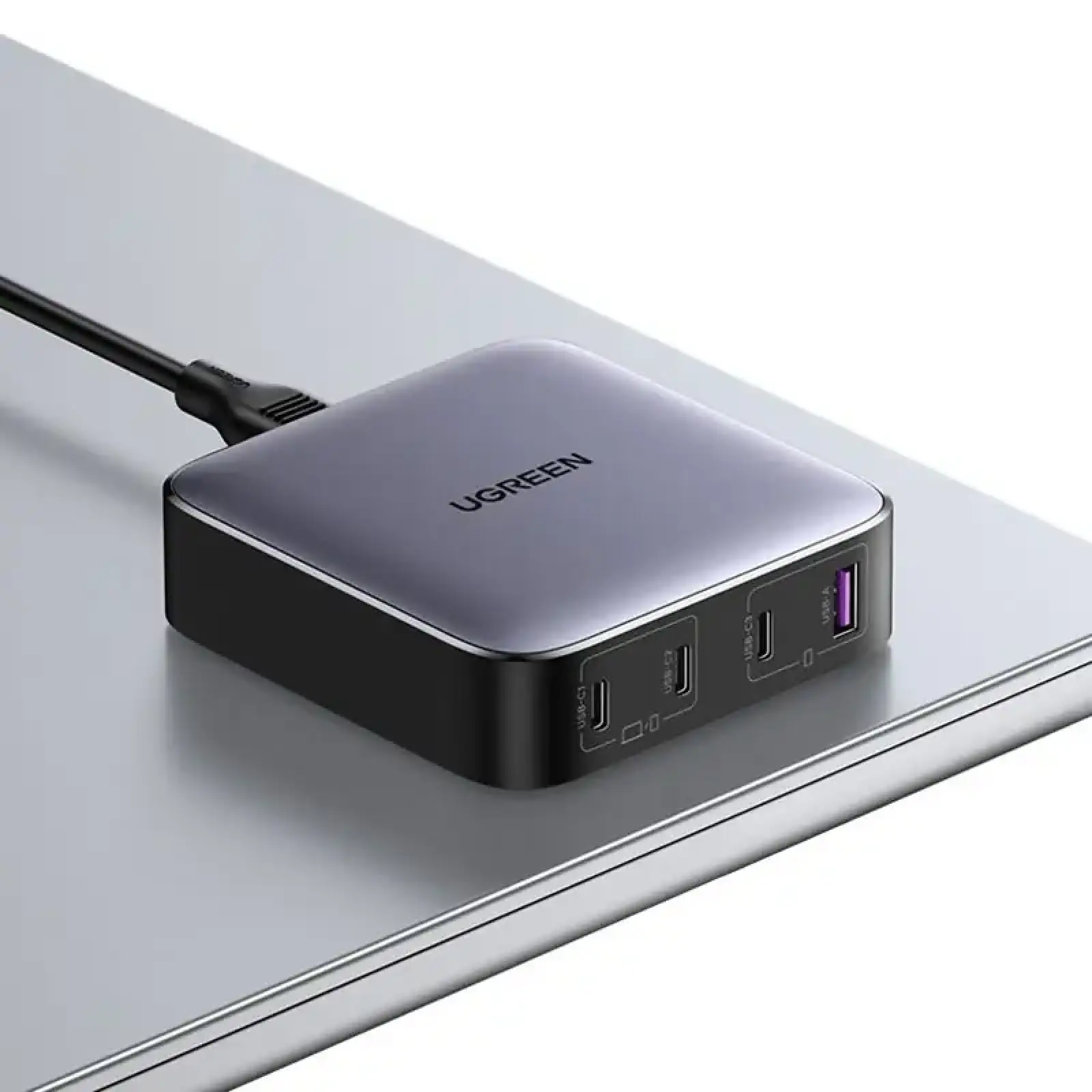 Зарядний пристрій 4xUSB 100W (3хUSB-C+USB-A) Gan Nexode чорний CD328 Ugreen Desktop Fast Charger (90928) UA