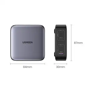 Зарядний пристрій 4xUSB 100W (3хUSB-C+USB-A) Gan Nexode чорний CD328 Ugreen Desktop Fast Charger (90928) UA