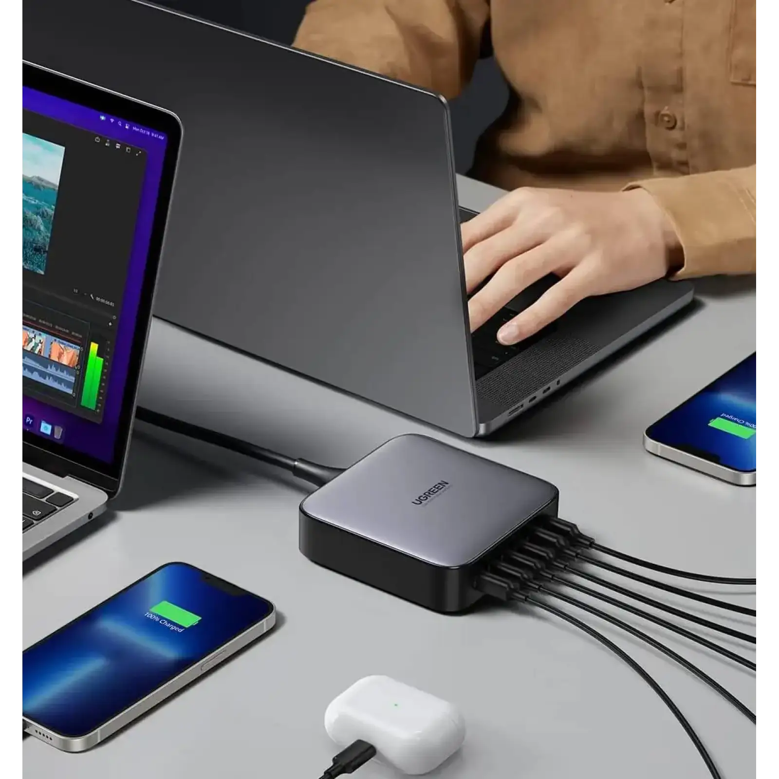 Зарядний пристрій 6xUSB 200W (4хUSB-C+2xUSB-A) Gan Desktop Fast Charger, CD271 Ugreen (40914) UA