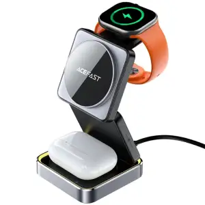 Зарядний пристрій Wireless QI 3in1 15W E20 Acefast (6974316283478) UA