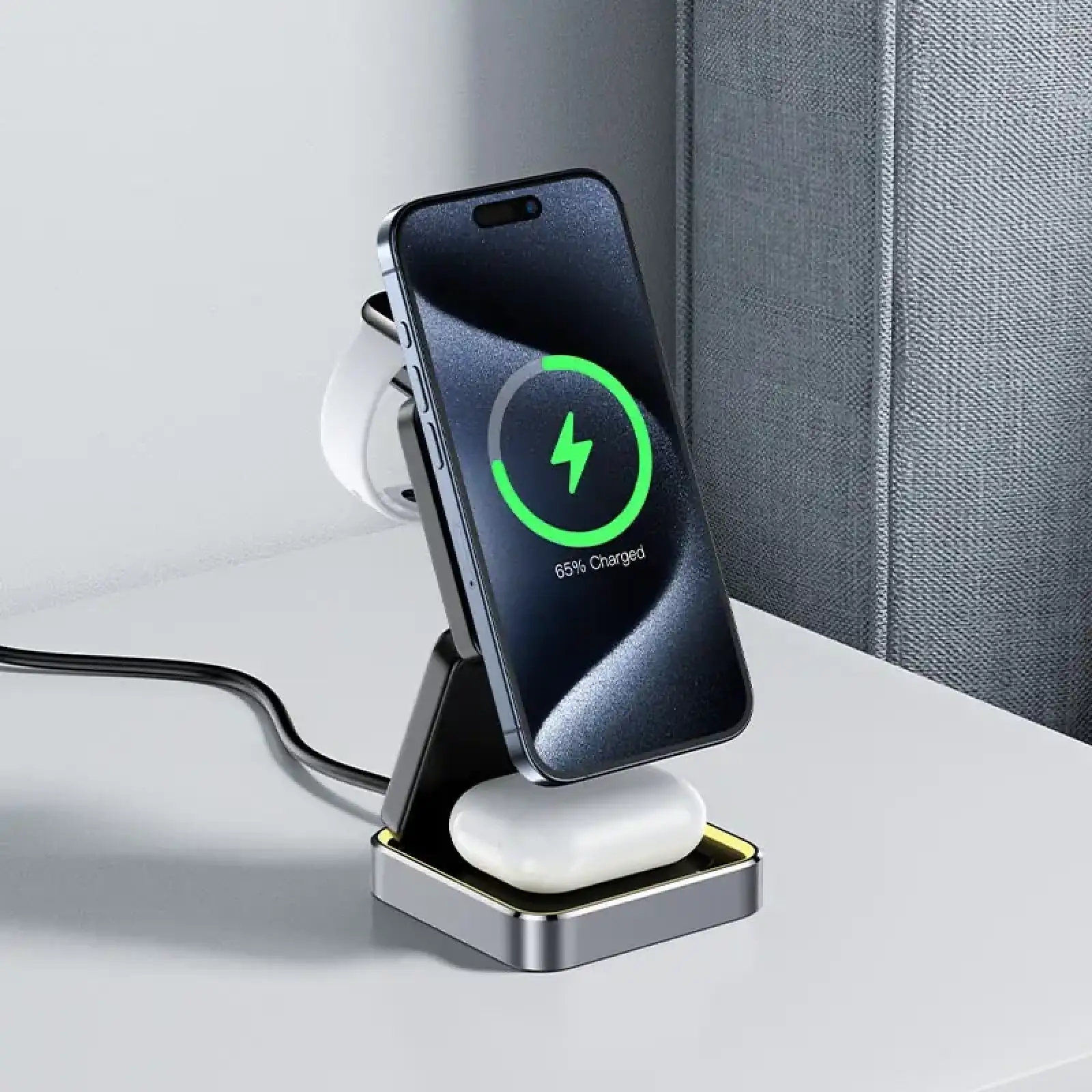 Зарядний пристрій Wireless QI 3in1 15W E20 Acefast (6974316283478) UA
