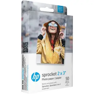 Фотопапір HP Sprocket Zink 2"x3" Глянцевий, самоклеючий, 50 листів (HPIZ2X350) UA