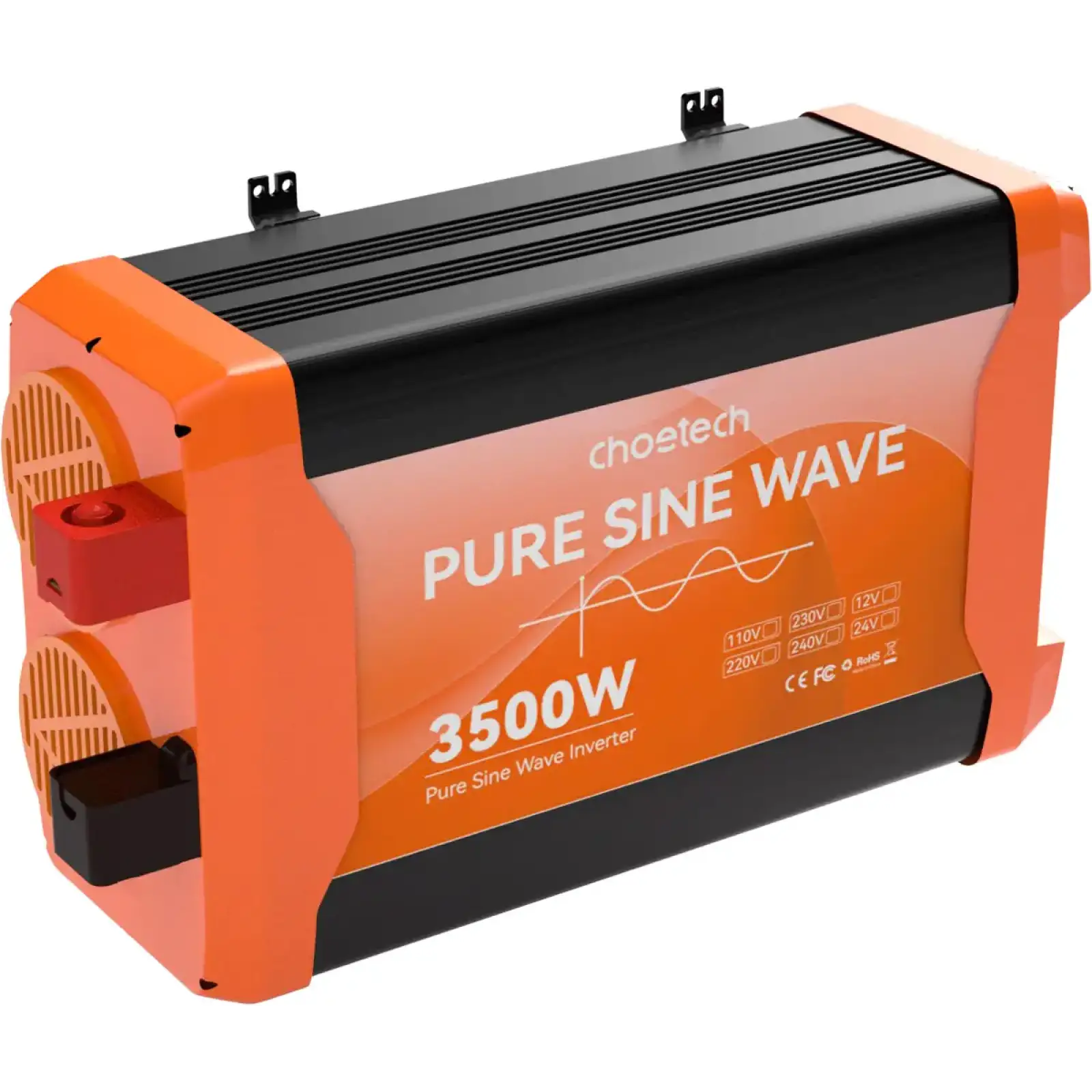 Інвертор автомобільний Choetech 12\220V 3500W (1600Вт), чиста синусоїда (CJ3500Q-V2) UA