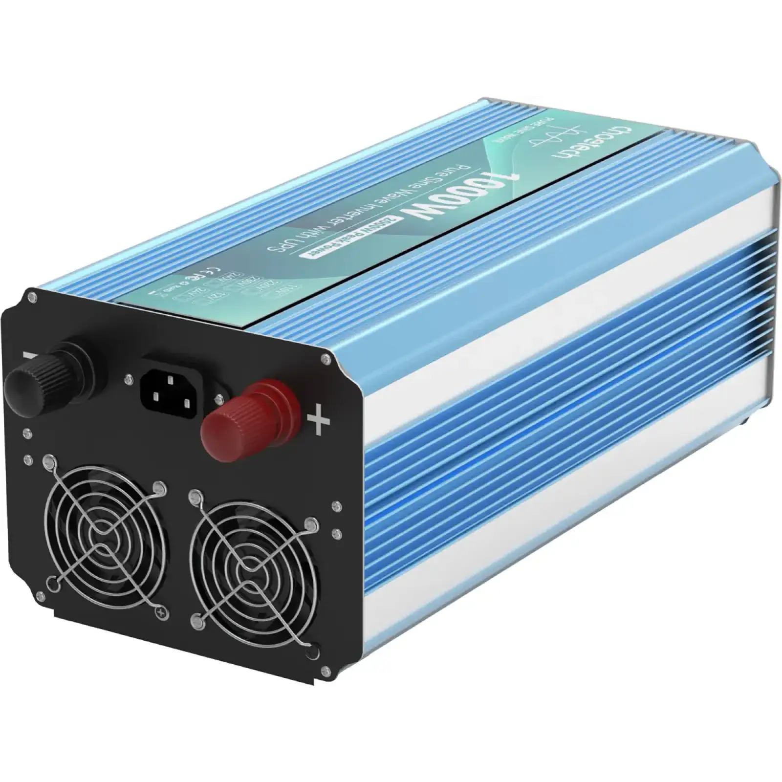 Інвертор Choetech з зарядкою, функція ДБЖ 12\220V 1000Вт, LiFePO₄/Li-ion/AGM/GEL, чиста синусоїда (INV-C1000WUPS-EU) UA