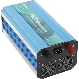 Інвертор Choetech з зарядкою, функція ДБЖ 12\220V 1000Вт, LiFePO₄/Li-ion/AGM/GEL, чиста синусоїда (INV-C1000WUPS-EU) UA