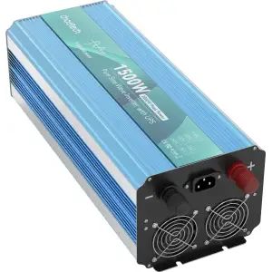 Інвертор Choetech з зарядкою, функція ДБЖ 12\220V 1500Вт, LiFePO₄/Li-ion/AGM/GEL, чиста синусоїда (INV-C1500WUPS-EU) UA