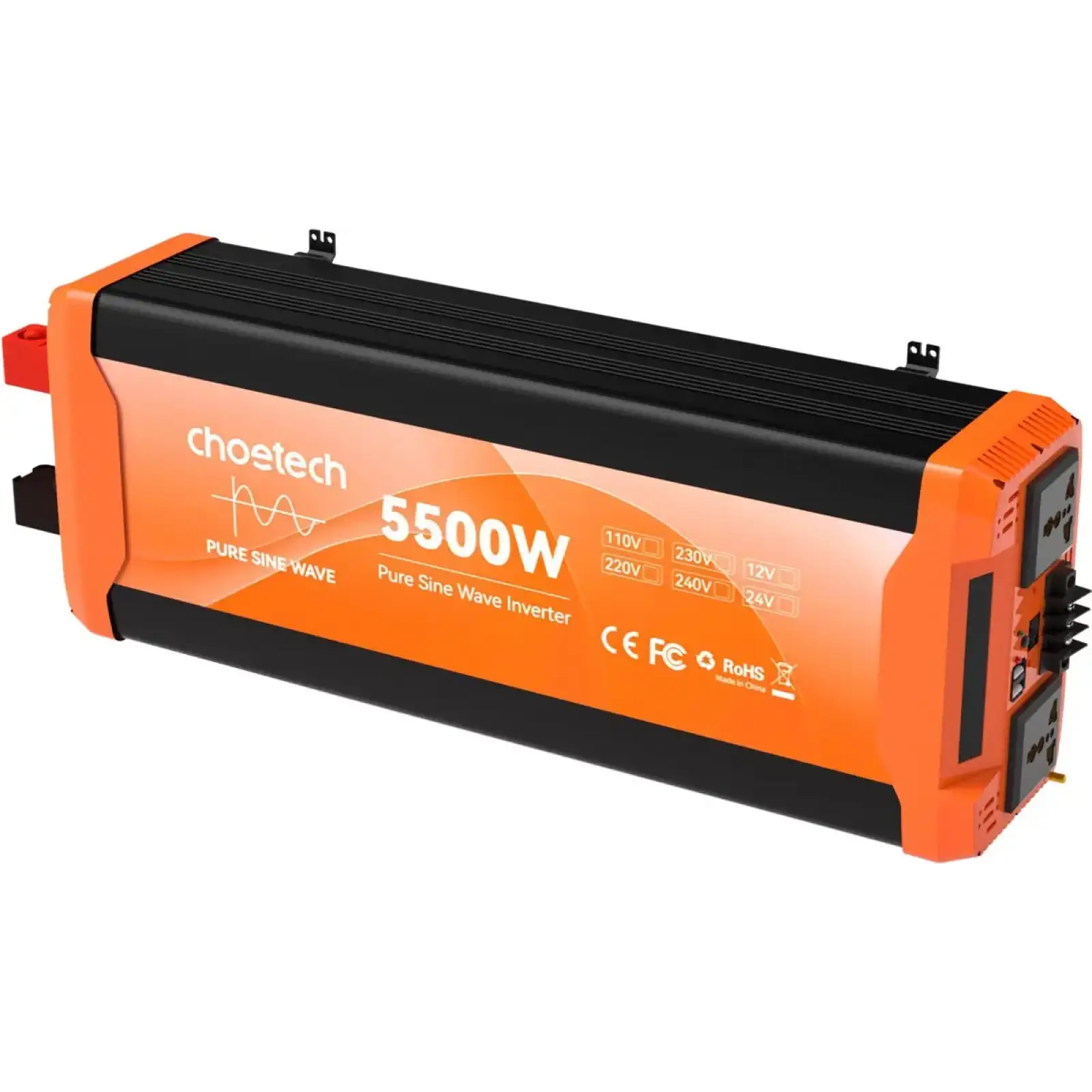 Інвертор автомобільний Choetech 12\220V 5500W (2500Вт), чиста синусоїда (CJ5000Q-V2) UA