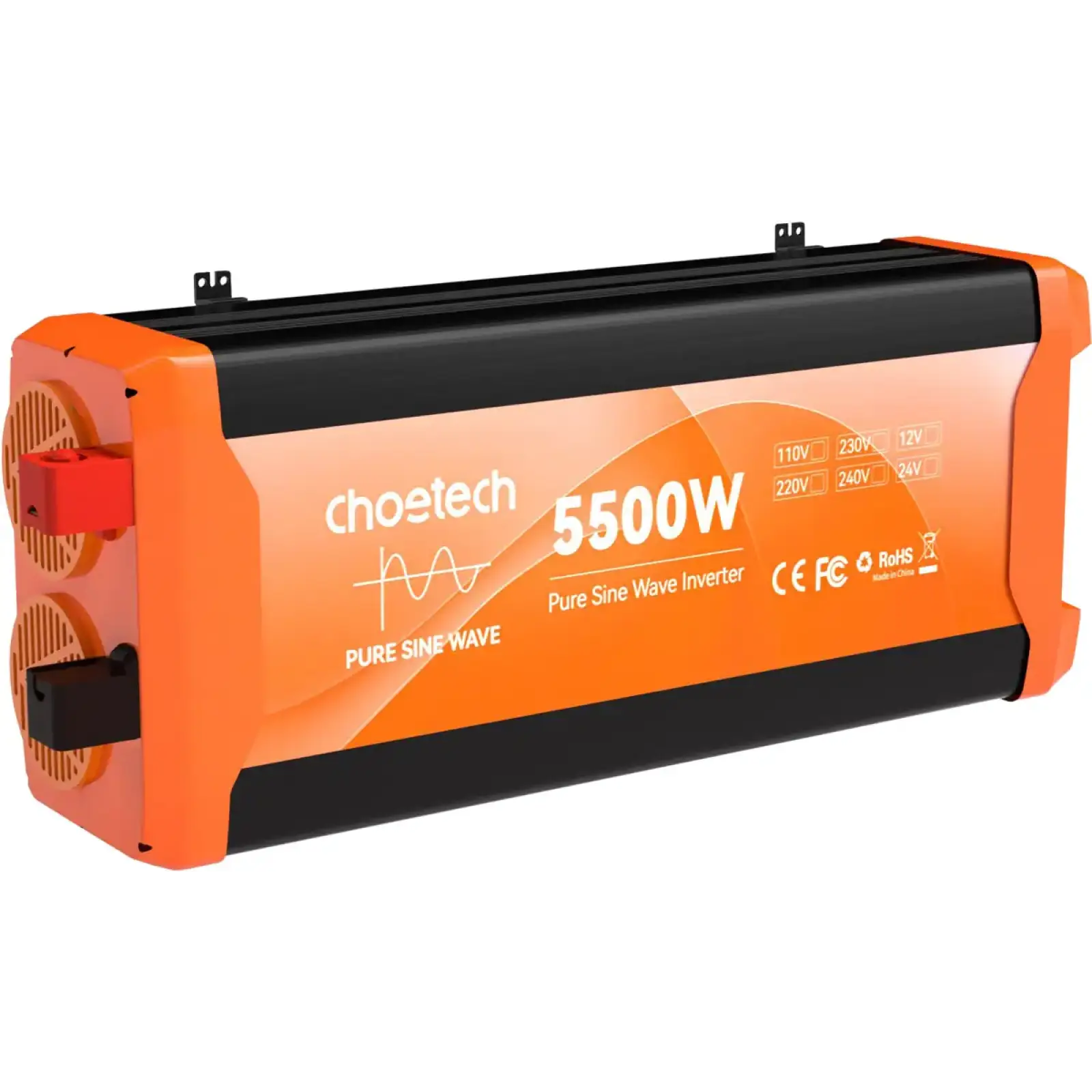 Інвертор автомобільний Choetech 12\220V 5500W (2500Вт), чиста синусоїда (CJ5000Q-V2) UA