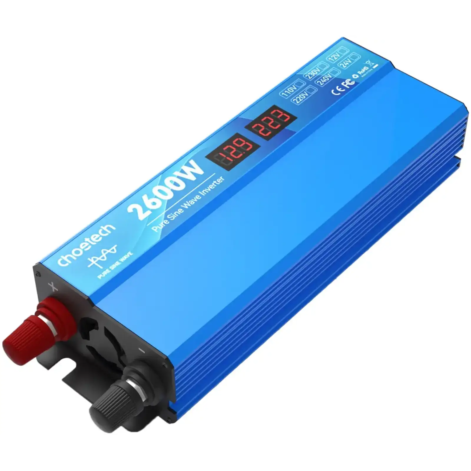 Інвертор автомобільний Choetech 12\220V 2600W (1300Вт), чиста синусоїда (CJ2600Q-V2) UA