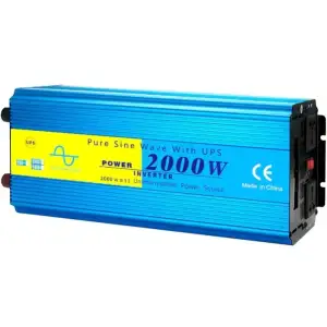 Інвертор Choetech з зарядкою, функція ДБЖ 12\220V 2000Вт, LiFePO₄/Li-ion/AGM/GEL, чиста синусоїда (INV-C2000WUPS-EU) UA