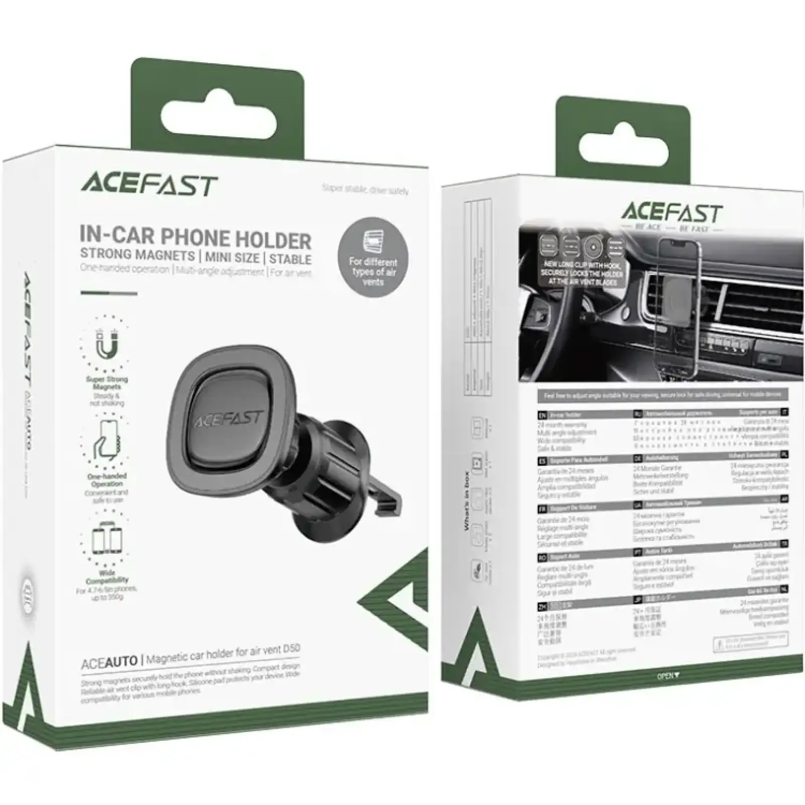 Автомобільне кріплення для смартфона D50 magnetic Acefast (6974316284147) UA