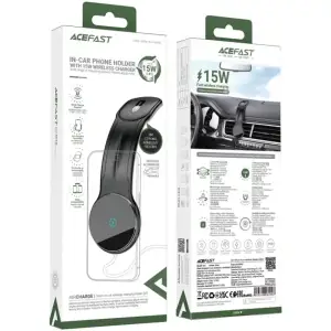 Автомобільне кріплення для смартфона D21 Magnetic wireless (на панель) Velcro Acefast (6974316282907) UA