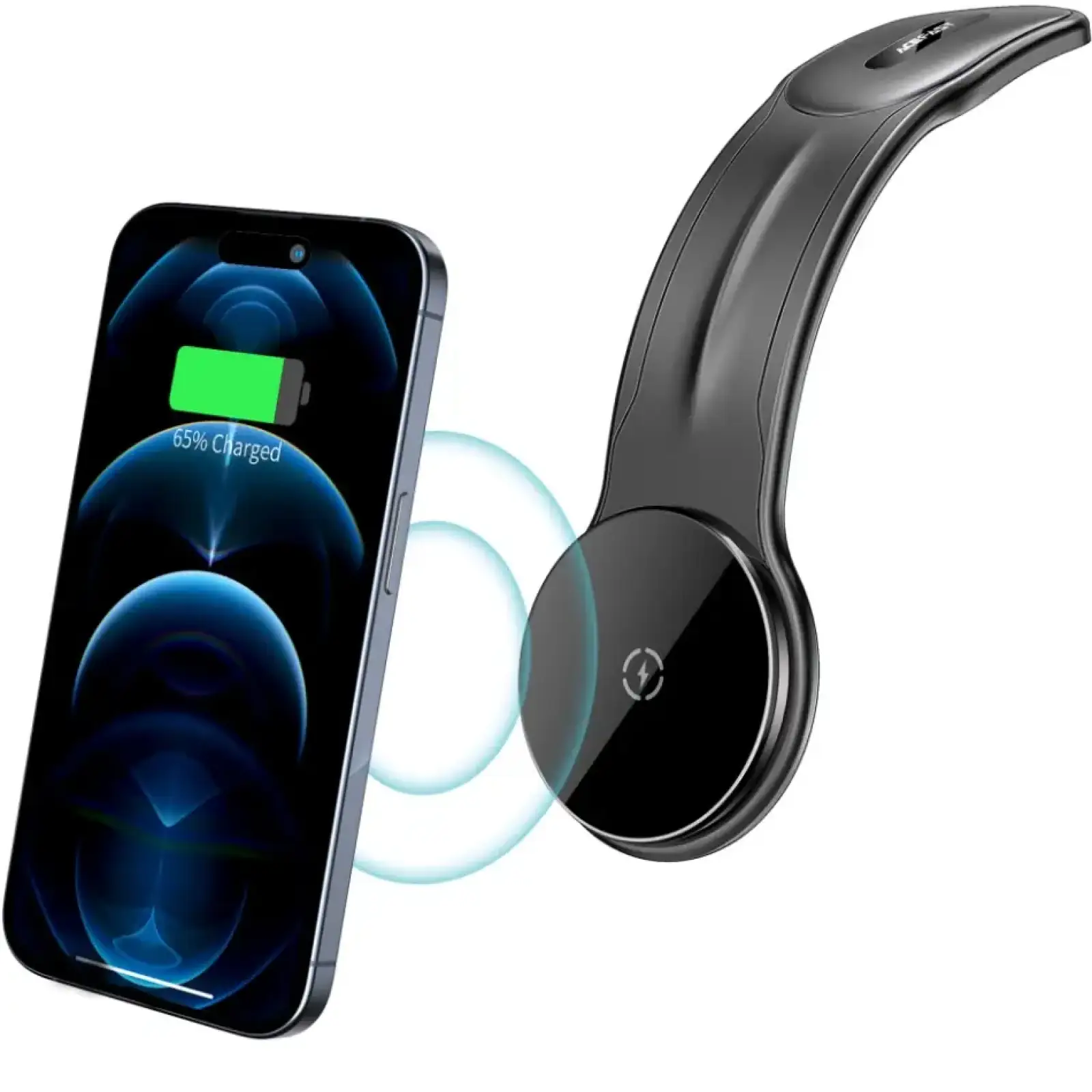 Автомобільне кріплення для смартфона D21 Magnetic wireless (на панель) Velcro Acefast (6974316282907) UA
