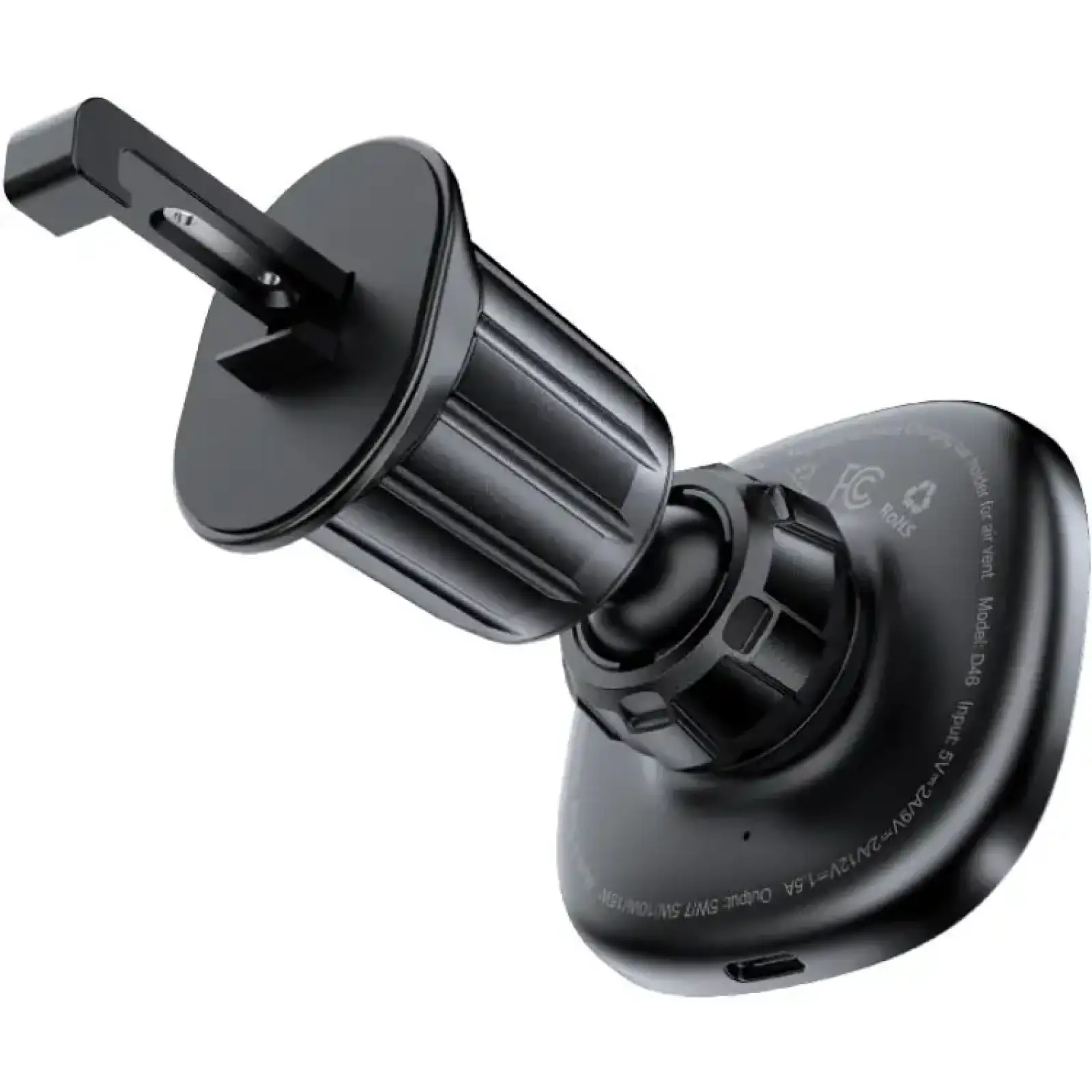 Автомобільне кріплення для смартфона D46 Magnetic wireless charging Acefast (6974316284109) UA