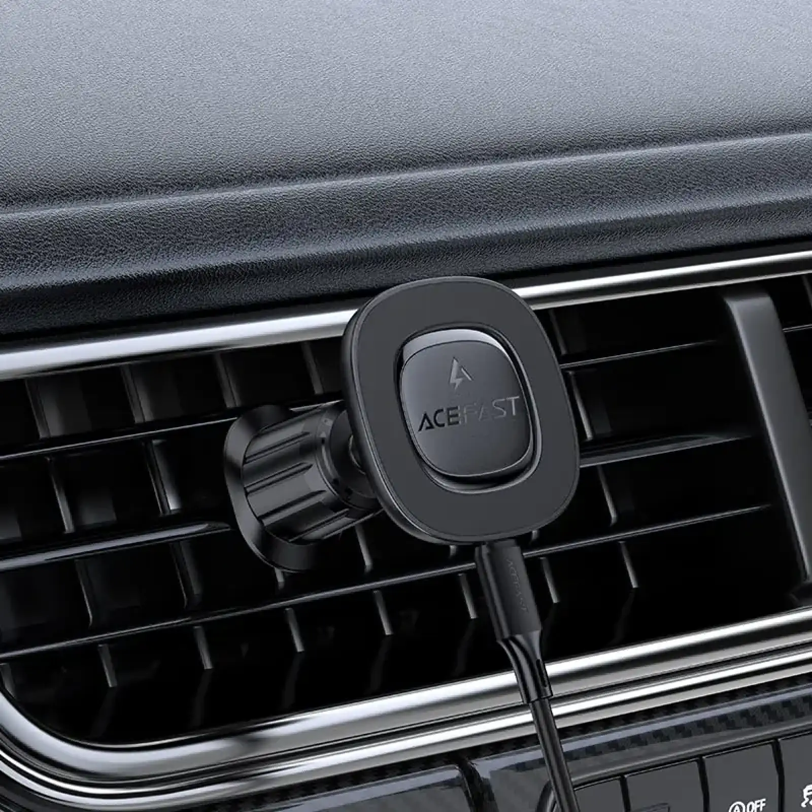 Автомобільне кріплення для смартфона D46 Magnetic wireless charging Acefast (6974316284109) UA