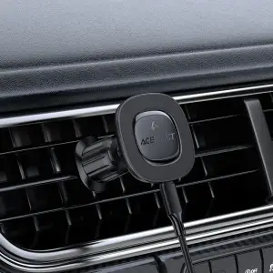 Автомобільне кріплення для смартфона D46 Magnetic wireless charging Acefast (6974316284109) UA