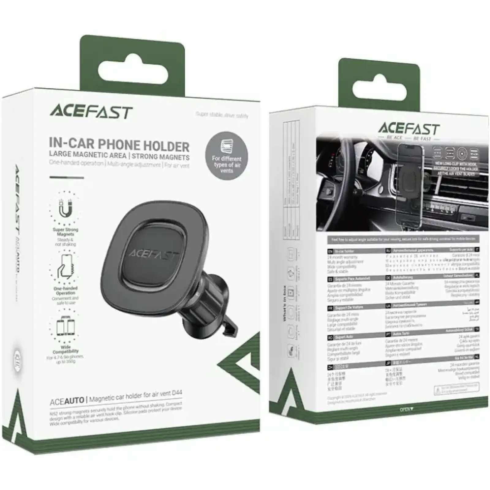 Автомобільне кріплення для смартфона D44 Magnetic Acefast (6974316284024) UA