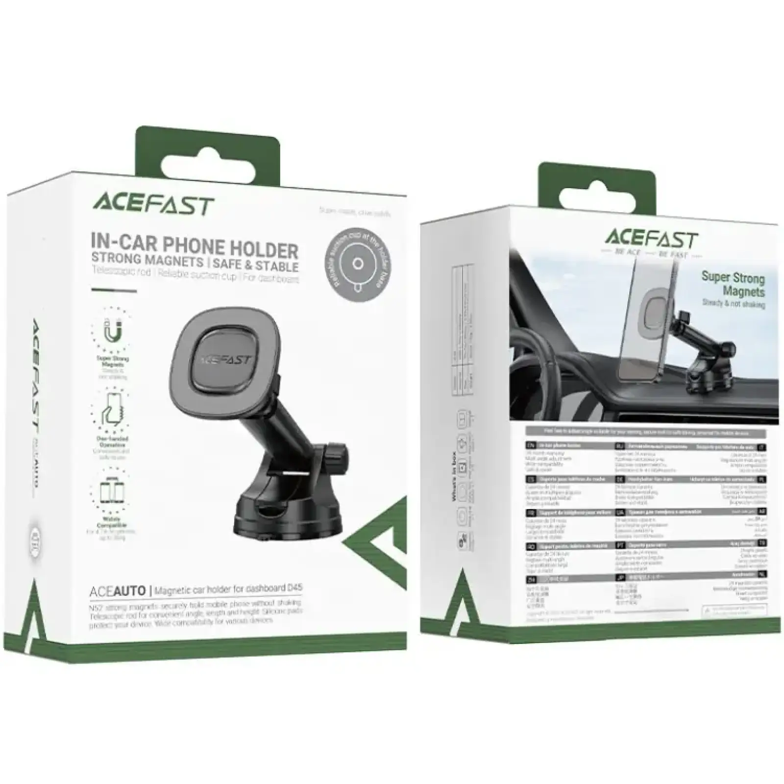 Автомобільне кріплення для смартфона D45 magnetic Acefast (6974316284093) UA