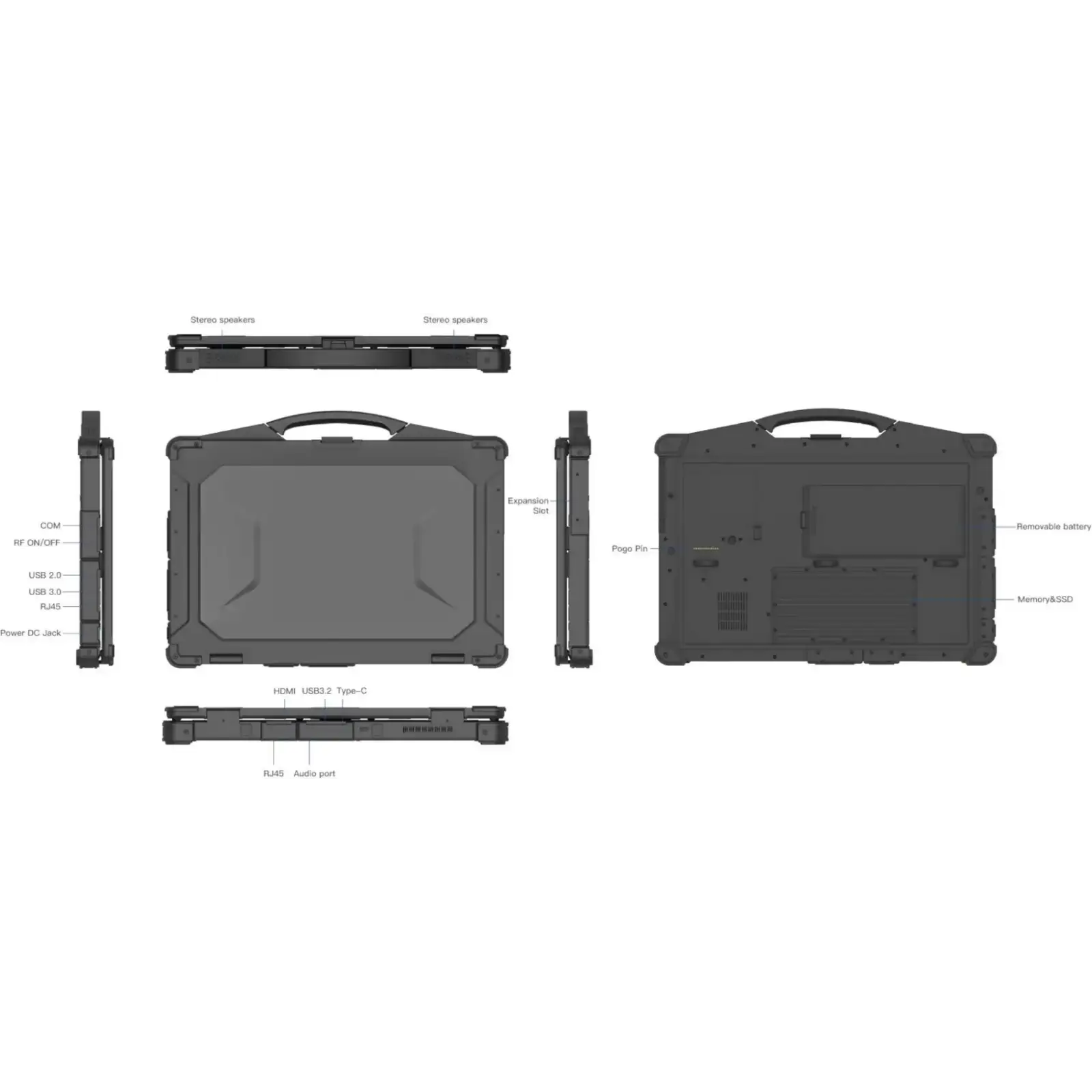 Захищений ноутбук AGN x15A Black (AGN_x15A_i7_12Th_32_512) UA