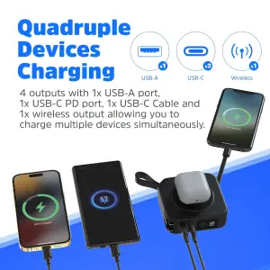 Зовнішній акумулятор Energizer Magnetic Wireless (QM10001AC) UA