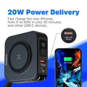 Зовнішній акумулятор Energizer Magnetic Wireless (QM10001AC) UA