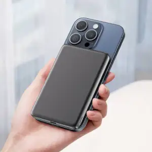 Зовнішній акумулятор Acefast Magnetic Wireless 5000mAh 18W PD,QC 3.0, QI 7.5 Вт, ультра тонкий, M8 Black (6974316283386) UA