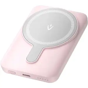 Зовнішній акумулятор Vention Magnetic Wireless 5000mAh 20W PD, 1xUSB-C, QI-15W Pink (FHSP0) UA