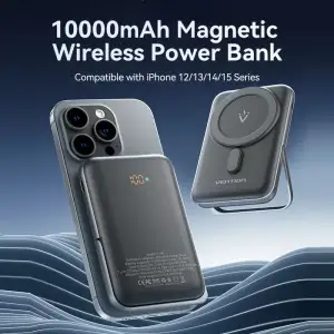Зовнішній акумулятор Vention Magnetic Wireless 10000mAh 20W PD USB-C In/Out, QI-15W Black (FHNB0) UA