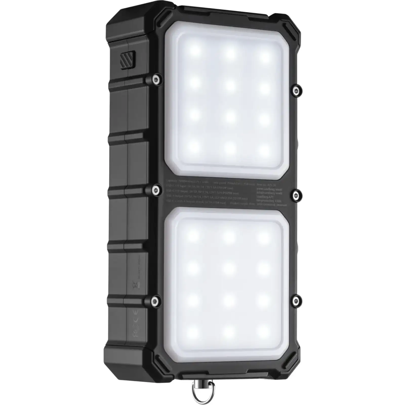 Зовнішній акумулятор Sandberg 20000mAh 22,5W PD Solar Powerbank CampLED, USB-A,2xUSB-C In/Out, Powerful light (421-24) UA