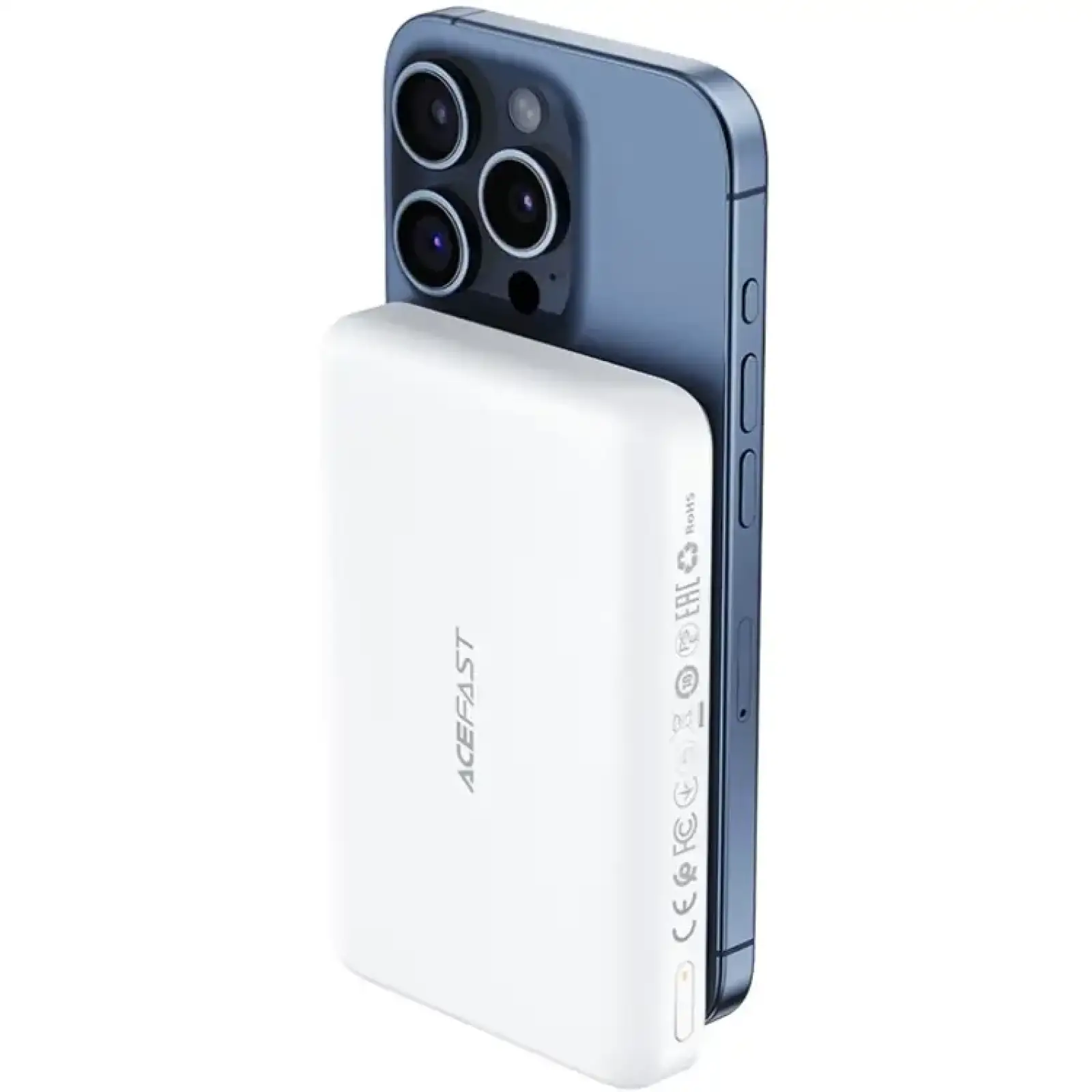 Зовнішній акумулятор Acefast Magnetic Wireless 10000mAh 20W PD,QC 3.0, QI 15W, ультра тонкий, M26 White (6974316285212) UA