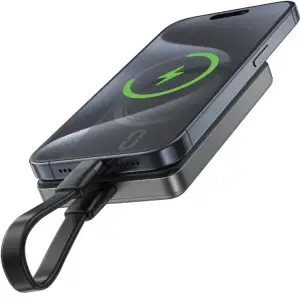 Зовнішній акумулятор Acefast Magnetic Wireless 10000mAh 20W PD,QC 3.0, QI 15W M12 Black (6974316283393) UA