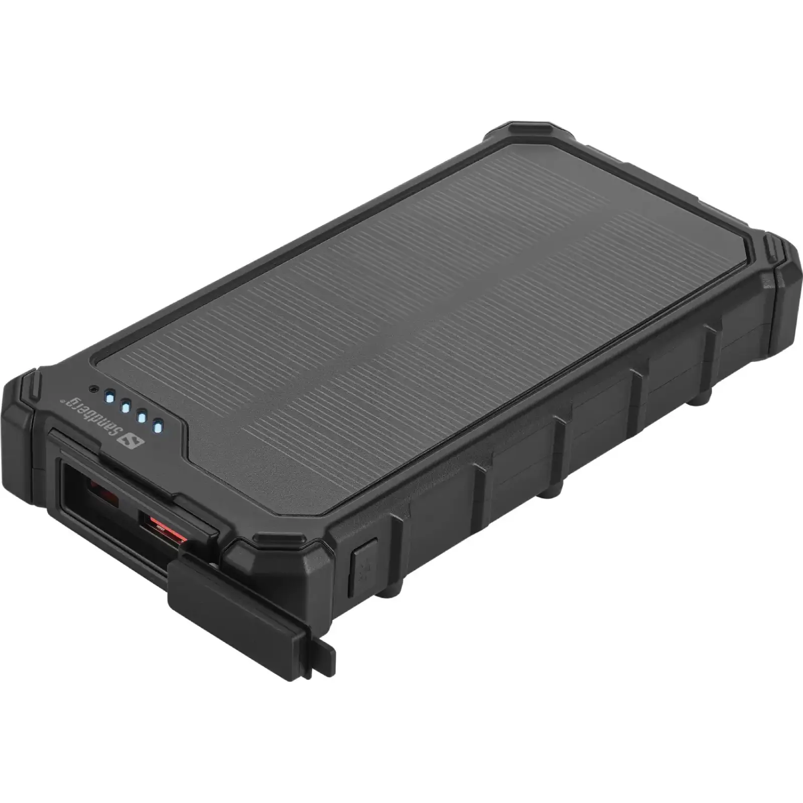 Зовнішній акумулятор Sandberg 10000mAh 22,5W PD Solar Powerbank CampLED, USB-A,USB-C In/Out, PowerThru (421-23) UA