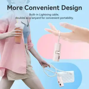 Зовнішній акумулятор Vention 4800mAh 22,5W PD, USB-C In/Out, LED display, with built-in Lightning cable White (FHQW0) UA