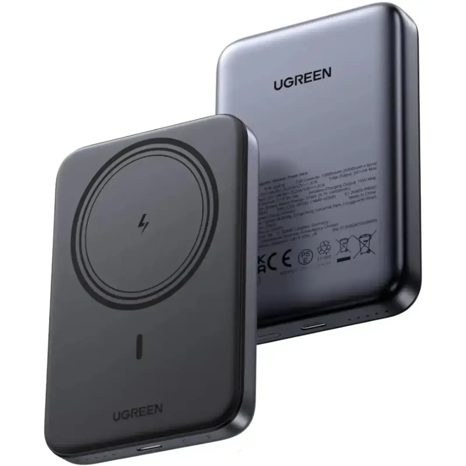Зовнішній акумулятор Ugreen Magnetic Wireless 10000 mAh 20W USB-C In/Out (PB561) Black (25919) UA