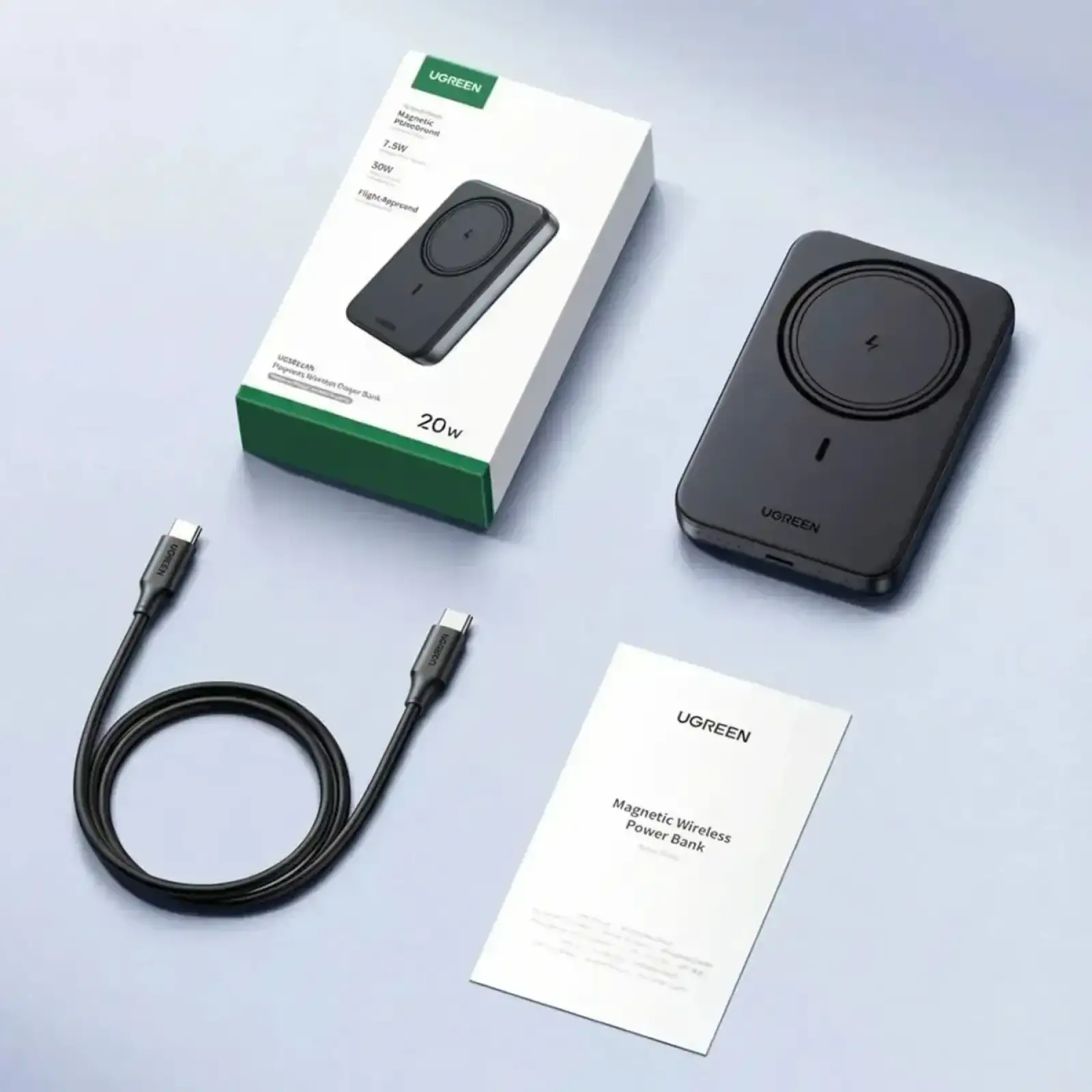 Зовнішній акумулятор Ugreen Magnetic Wireless 10000 mAh 20W USB-C In/Out (PB561) Black (25919) UA