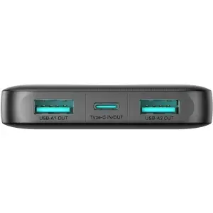 Зовнішній акумулятор Joyroom 10000mAh 12W 2xUSB-A, USB-C In/Out, Black (JR-PBF12) (6956116713256) UA