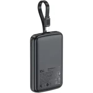 Зовнішній акумулятор Acefast 10000mAh 22.5W PD,QC3.0 2xUSB-C,USB-A, with build Type-C cable, M13 Black (6974316283959) UA