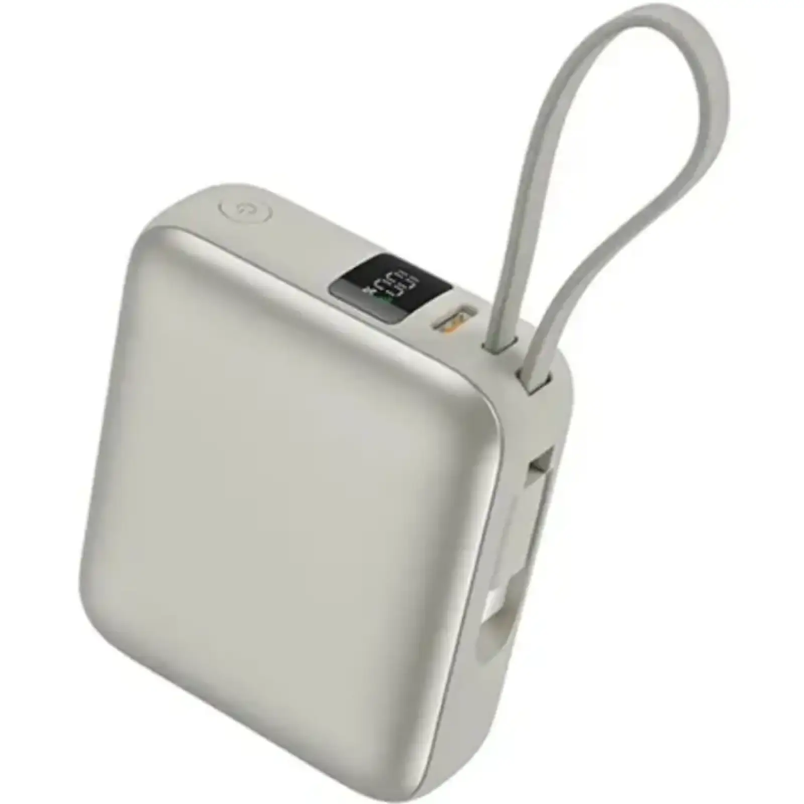 Зовнішній акумулятор Vention 10000mAh 35W PD,Fast Charging,USB-C In/Out , built-in USB-C Cable,LED Display, Beige (FHEN0) UA