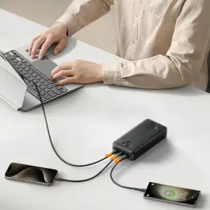 Зовнішній акумулятор Joyroom 20000mAh 22,5W PD,QC3.0, 2xUSB-A, USB-C In/Out Black (JR-PBF16) UA