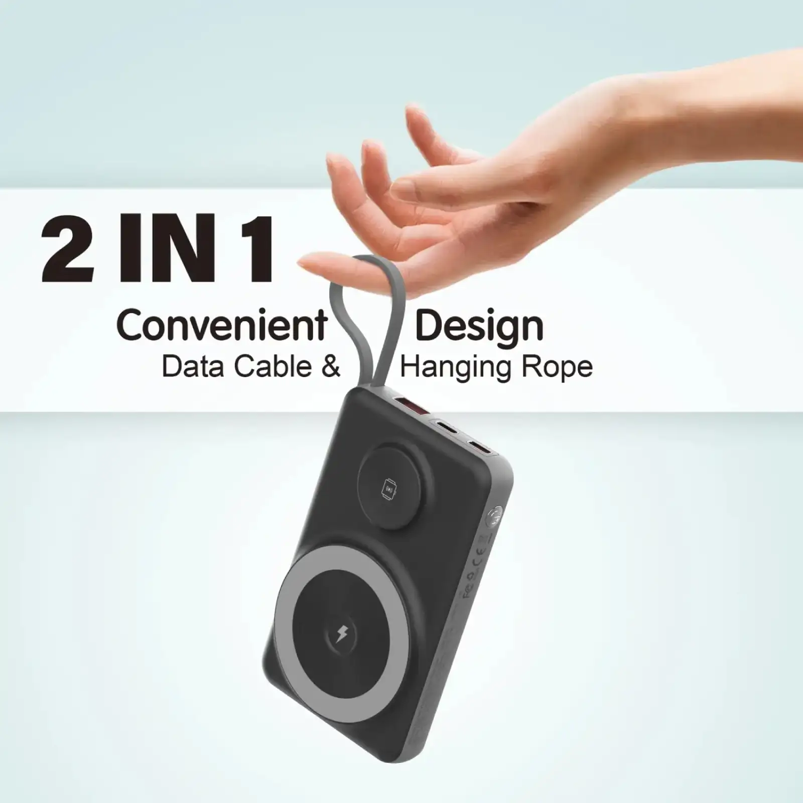 Зовнішній акумулятор Choetech Magnetic Wireless (B695-BK) UA
