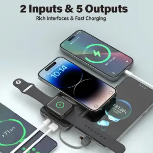 Зовнішній акумулятор Choetech Magnetic Wireless (B695-BK) UA